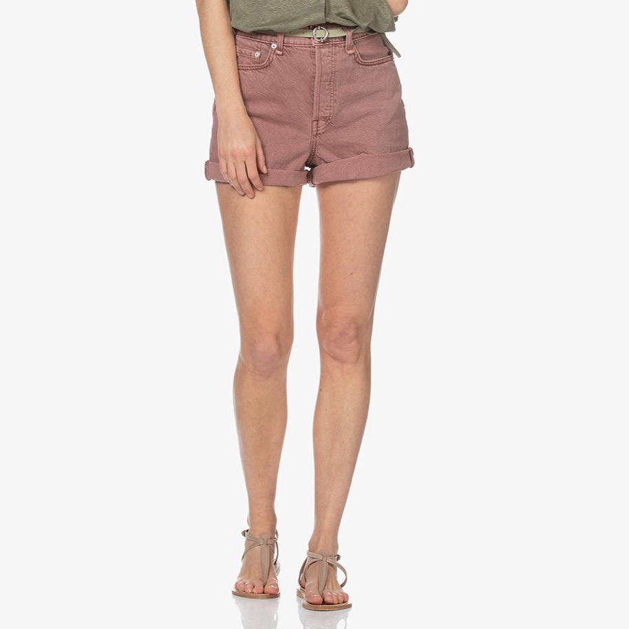 Rag & Bone Maya High-Rise Shorty Shorts Light Plum Size 31